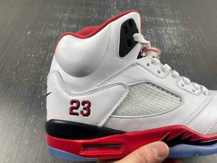 Air Jordan 5 Retro Fire Red Black Tongue (2013)  136027-120