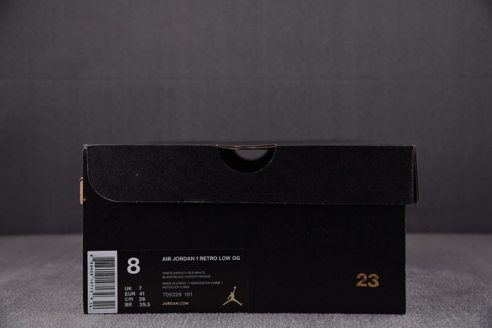 Air Jordan 1 Retro Low “White Varsity Red” 705329-101