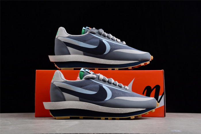 NIKE LD WAFFLE SACAI CLOT KISS OF DEATH 2 COOL GREY DH3114-001