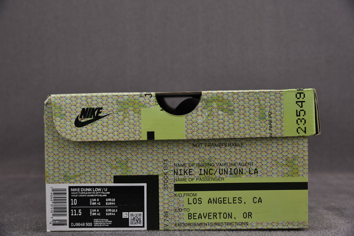 Union x Nike Dunk Low “Court Purple”-DJ9649-500