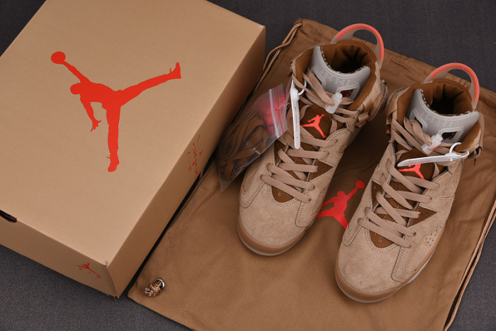 TRAVIS SCOTT X AIR JORDAN 6 “BRITISH KHAKI”  DH0690-200