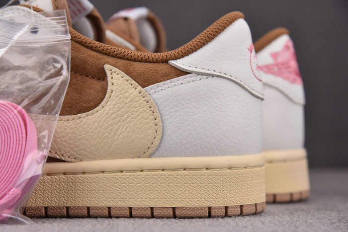 Travis Scott x Air Jordan 1 Low “Sail/Shy Pink” DM7866-106