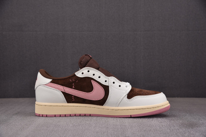 Travis Scott x Air Jordan 1 Low OG “Dark Pony/Pink Oxford”  DZ4137-206